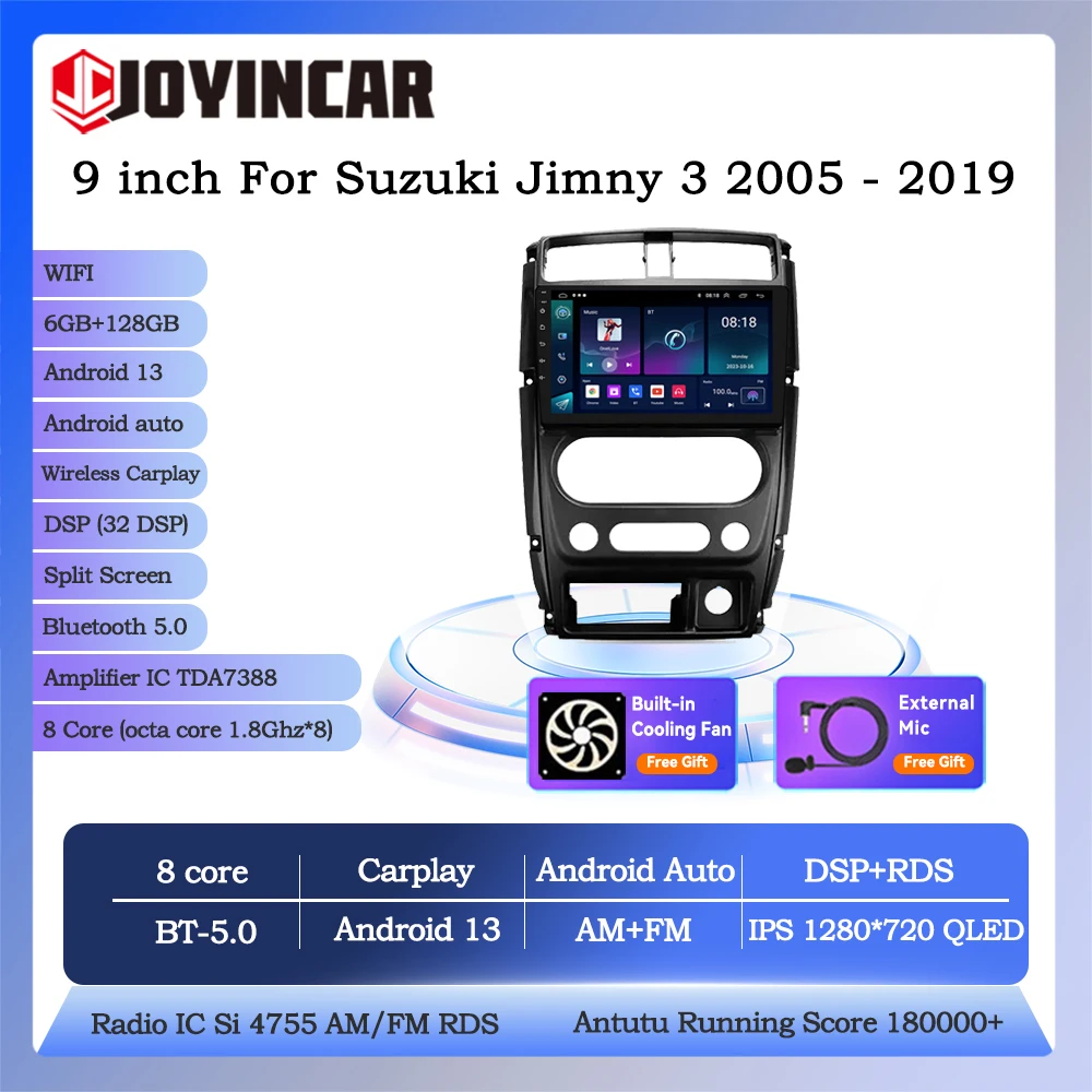 Joyincar Android 13 For Suzuki Jimny 3 2005 - 2019 Car Radio Stereo Multimedia Player QLED Screen GPS Navigation 2 DIN Head Unit
Joyincar Android 13 For Suzuki Jimny 3 2005 - 2019 Car Radio Stereo Multimedia Player QLED Screen GPS Navigation 2 DIN Head Unit
