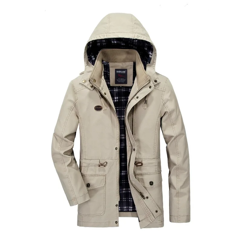 New Fashion Men Hooded Multi-pockets Long Jackets Quality Man Cotton Outdoor Trendy Trench Coats Male Casual Long Coats Size 5XL
New Fashion Men Hooded Multi-pockets Long Jackets Quality Man Cotton Outdoor Trendy Trench Coats Male Casual Long Coats Size 5XL