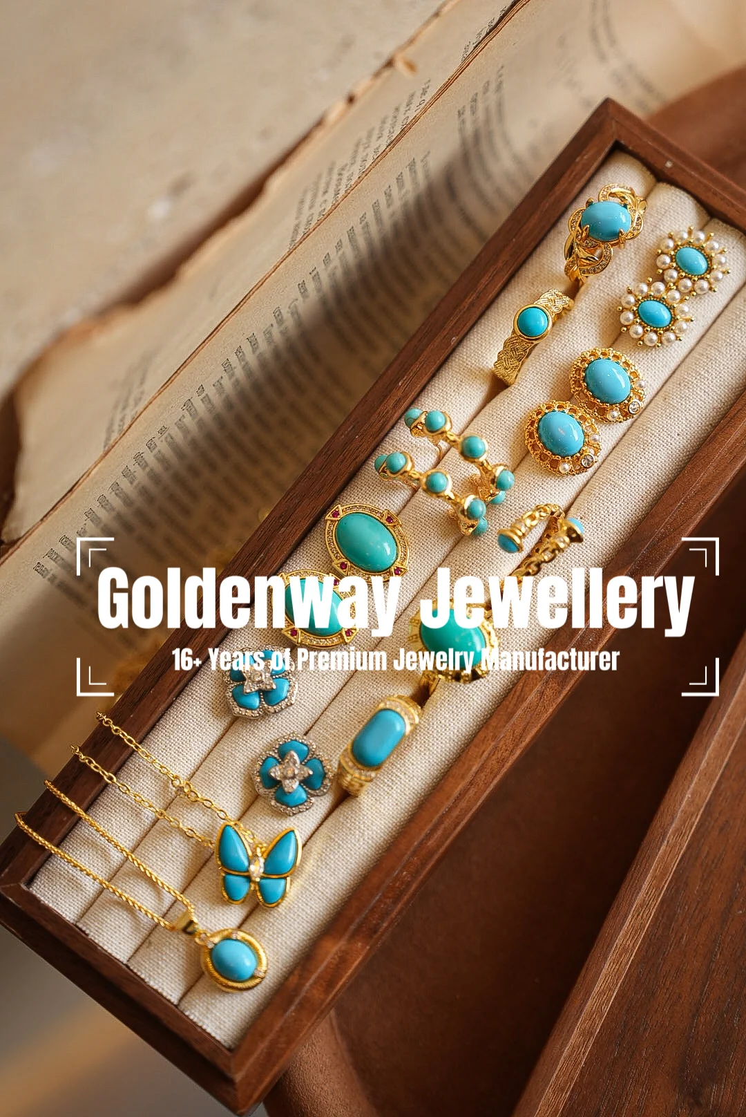 Vintage 18K Gold Filled Synthetic Turquoise Jewelry Set Luxury Butterfly Necklace Oval Geometric Ear Stud Blue Stone Chunky Ring
Vintage 18K Gold Filled Synthetic Turquoise Jewelry Set Luxury Butterfly Necklace Oval Geometric Ear Stud Blue Stone Chunky Ring