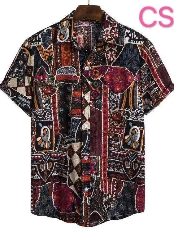 Men's Summer Casual Cotton Linen Hawaiian Shirt Loose Fit Long Sleeve round Neck Inner Wear Thickened PU Leather Flower Pattern
Men's Summer Casual Cotton Linen Hawaiian Shirt Loose Fit Long Sleeve round Neck Inner Wear Thickened PU Leather Flower Pattern