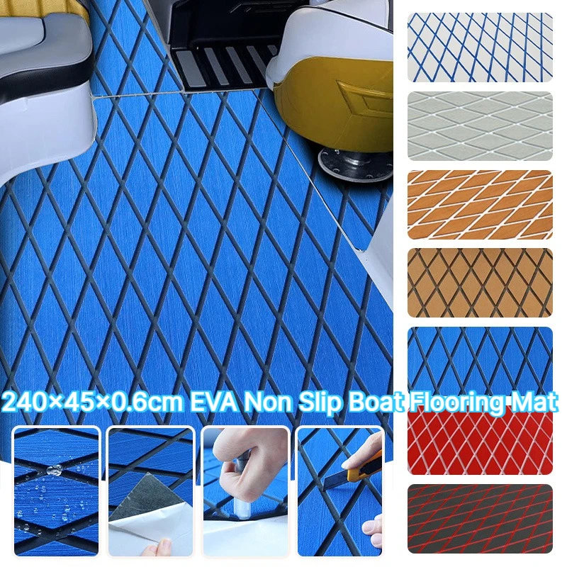 Waterproof 240x45x0.6cm EVA Boat Flooring Mat Anti Slip Teak Texture Self Adhesive Deck Pad for Kayak RV Yacht Outdoor Floor
Waterproof 240x45x0.6cm EVA Boat Flooring Mat Anti Slip Teak Texture Self Adhesive Deck Pad for Kayak RV Yacht Outdoor Floor