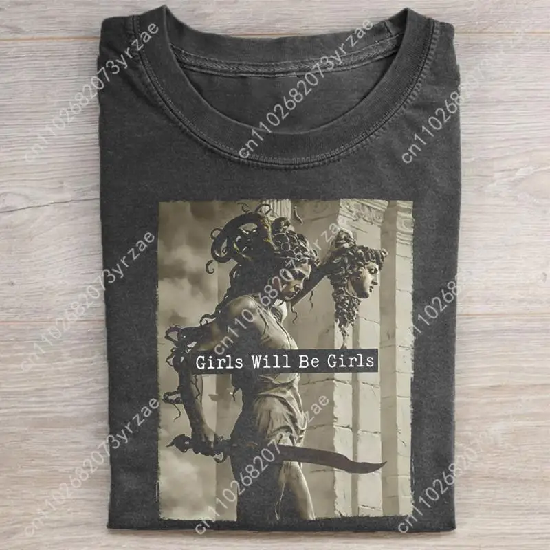 Забавная футболка для девочек Will Be Girls, винтажная футболка высокого качества, винтажная повседневная удобная мягкая дышащая забавная футболка с короткими рукавами
Забавная футболка для девочек Will Be Girls, винтажная футболка высокого качества, винтажная повседневная удобная мягкая дышащая забавная футболка с короткими рукавами