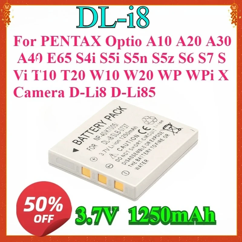 Для PENTAX Optio A10 A20 A30 A40 E65 S4i S5i S5n S5z S6 S7 SVi T10 T20 W10 W20 WP WPi X камера D-Li8 D-Li85 Сменный аккумулятор
Для PENTAX Optio A10 A20 A30 A40 E65 S4i S5i S5n S5z S6 S7 SVi T10 T20 W10 W20 WP WPi X камера D-Li8 D-Li85 Сменный аккумулятор