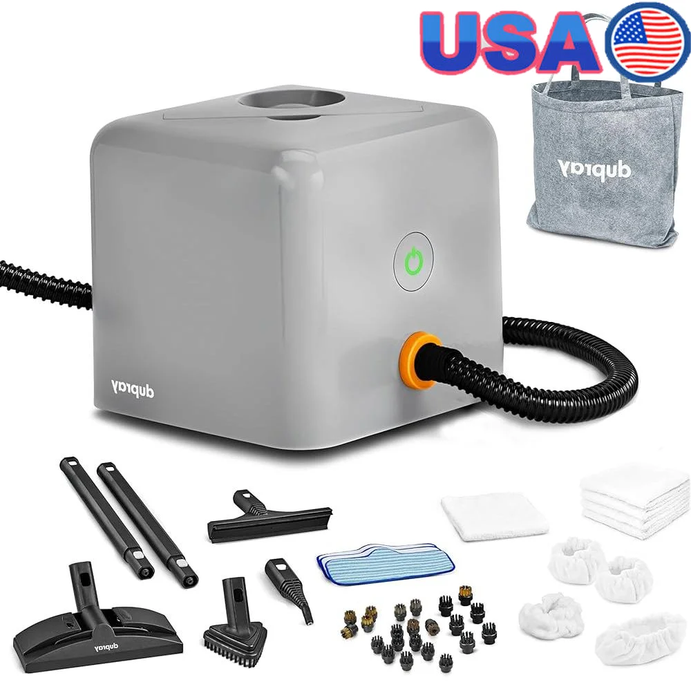 Powerful Steam Cleaner 40 Piece Accessory Kit Chemical Free Deep Cleaning Floors Upholstery Carpets Kitchens Bathrooms Portable
Powerful Steam Cleaner 40 Piece Accessory Kit Chemical Free Deep Cleaning Floors Upholstery Carpets Kitchens Bathrooms Portable