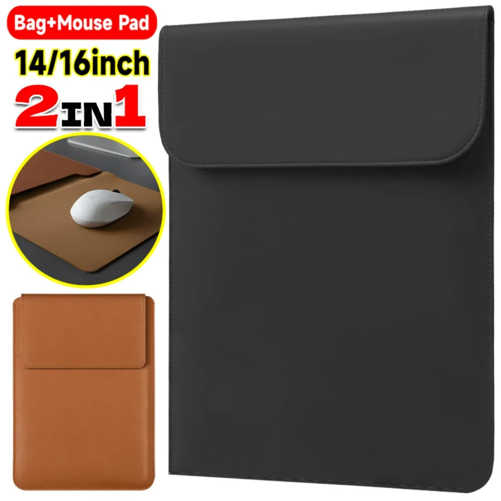 2IN1 Сумка для хранения Коврик для мыши для ноутбука Macbook 14-16 дюймов Водонепроницаемый тонкий чехол из искусственной кожи для ноутбука IPAD A16 Чехол 
2IN1 Сумка для хранения Коврик для мыши для ноутбука Macbook 14-16 дюймов Водонепроницаемый тонкий чехол из искусственной кожи для ноутбука IPAD A16 Чехол