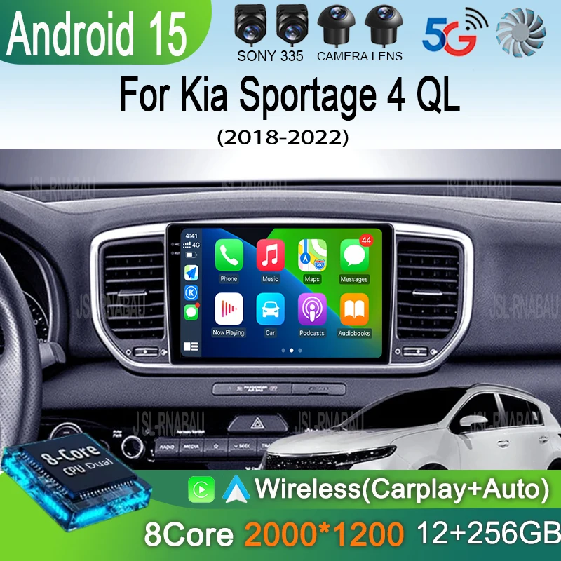 Android 15 Carplay Car Radio For Kia Sportage 4 QL 2018 - 2022 Navigation GPS Multimedia Player stereo wifi+4G Auto BT 360Camera
Android 15 Carplay Car Radio For Kia Sportage 4 QL 2018 - 2022 Navigation GPS Multimedia Player stereo wifi+4G Auto BT 360Camera