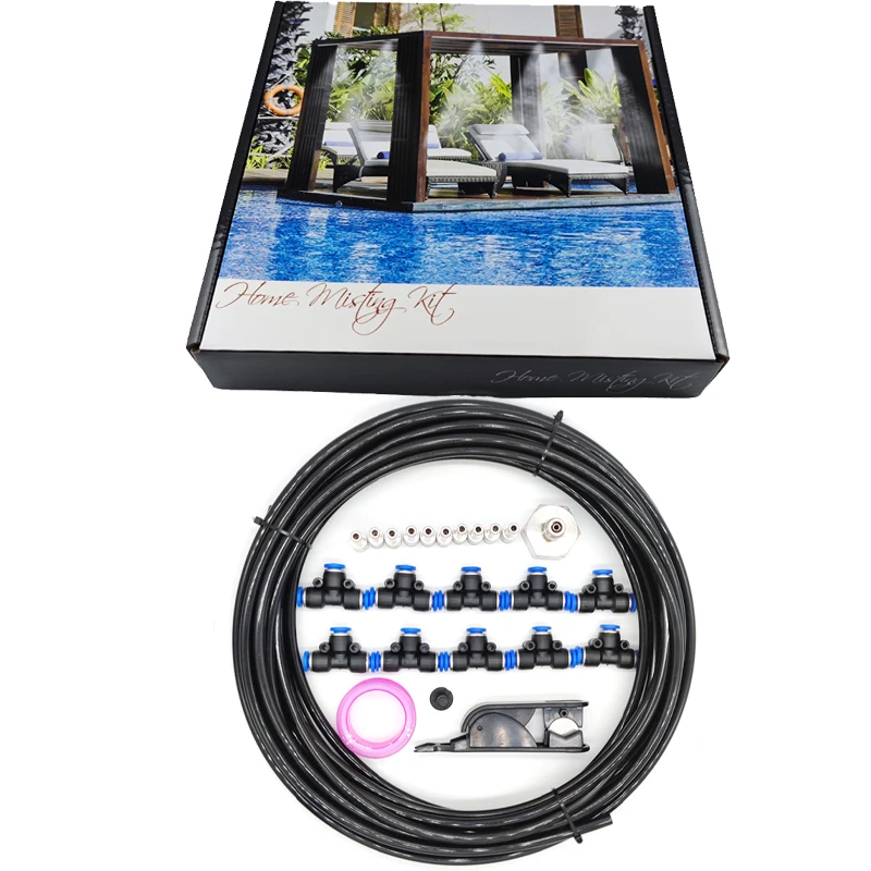 Misting Cooling System Water Irrigation Fan Mister Kit 10M Tube Line 10 Brass Nozzles 3/4'' Adapter For Outdoor Patio
Misting Cooling System Water Irrigation Fan Mister Kit 10M Tube Line 10 Brass Nozzles 3/4'' Adapter For Outdoor Patio