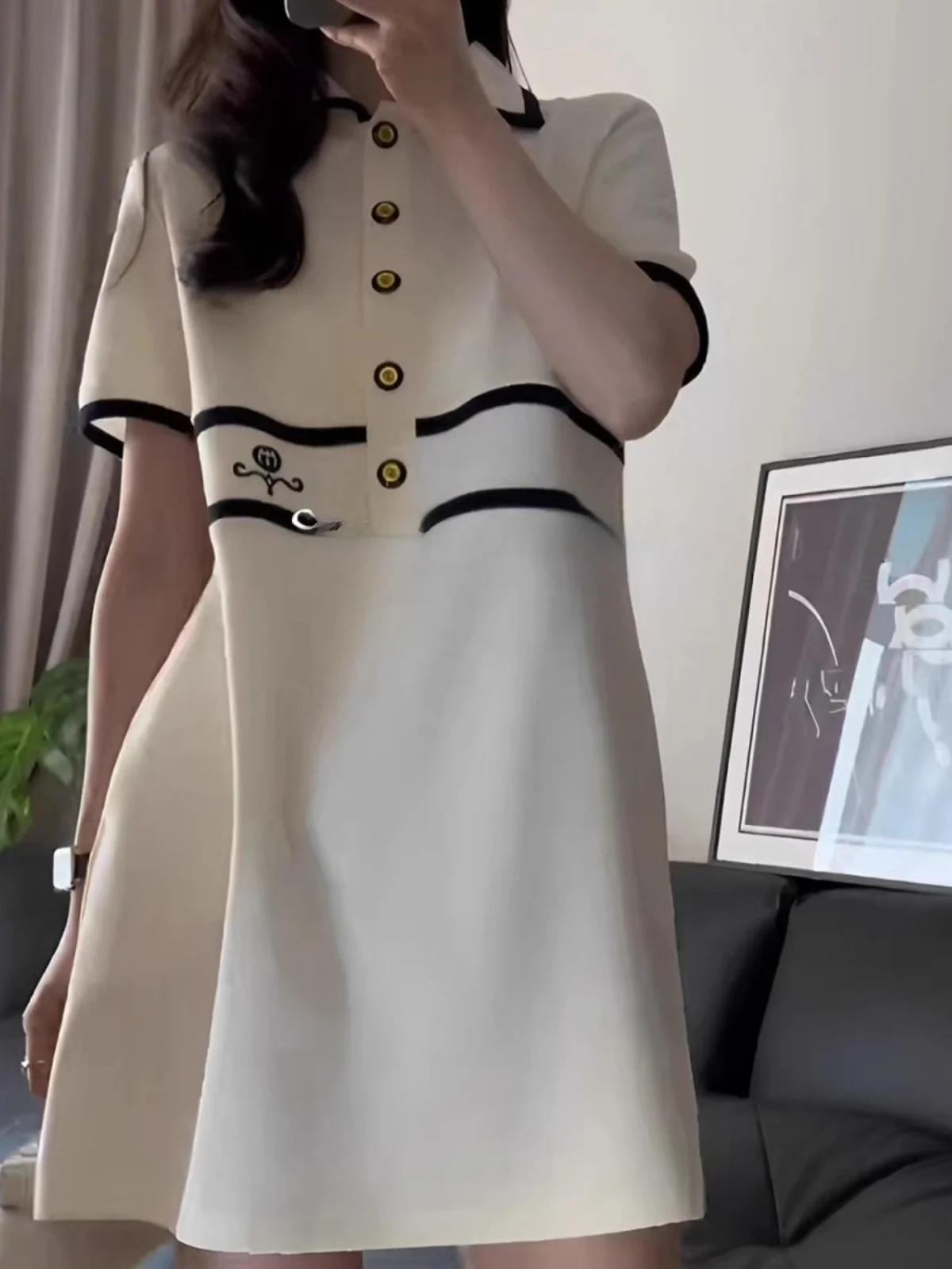 plus Size Collar Short Sleeve Dress Women's Fat MM Summer Slimming Design Sense Shirt Dress Korean Style A-Line Skirt
plus Size Collar Short Sleeve Dress Women's Fat MM Summer Slimming Design Sense Shirt Dress Korean Style A-Line Skirt