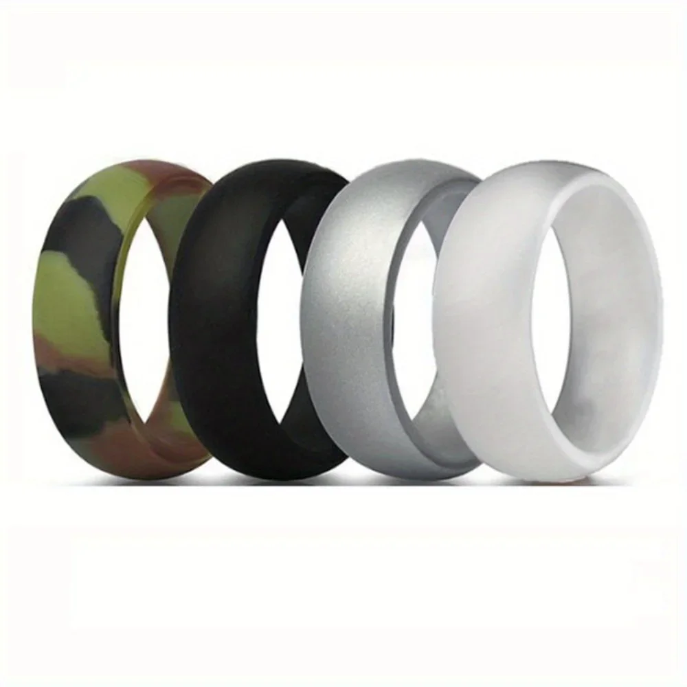 4pcs/set 8mm Silicone Sports Rings Breathable Comfortable Hypoallergenic for Couples Perfect Running Camping Outdoor Activities
4pcs/set 8mm Silicone Sports Rings Breathable Comfortable Hypoallergenic for Couples Perfect Running Camping Outdoor Activities
