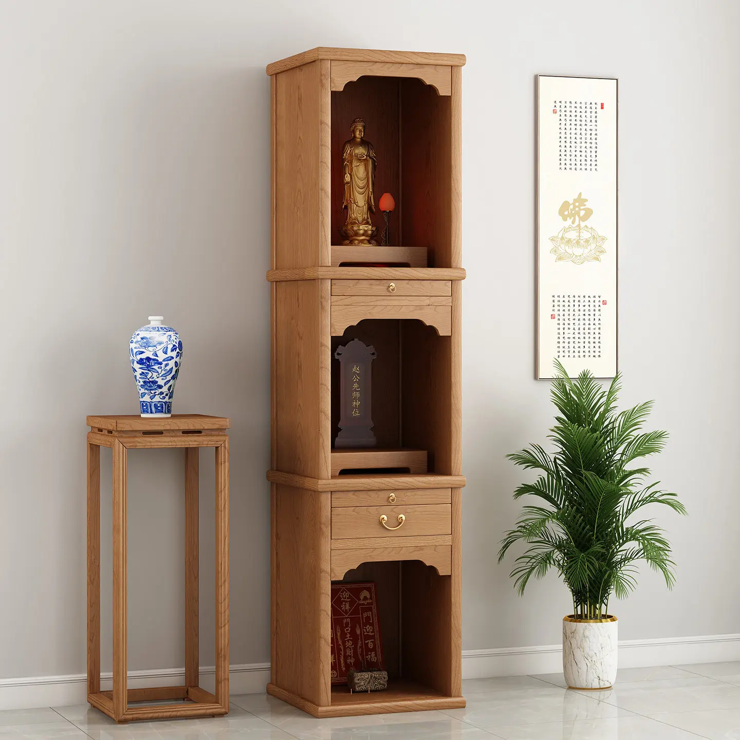 YFY wooden three-layer buddha shrine cabinet guanyin god of wealth altar shrine ancestor landlord altar buddha cabinet
YFY wooden three-layer buddha shrine cabinet guanyin god of wealth altar shrine ancestor landlord altar buddha cabinet