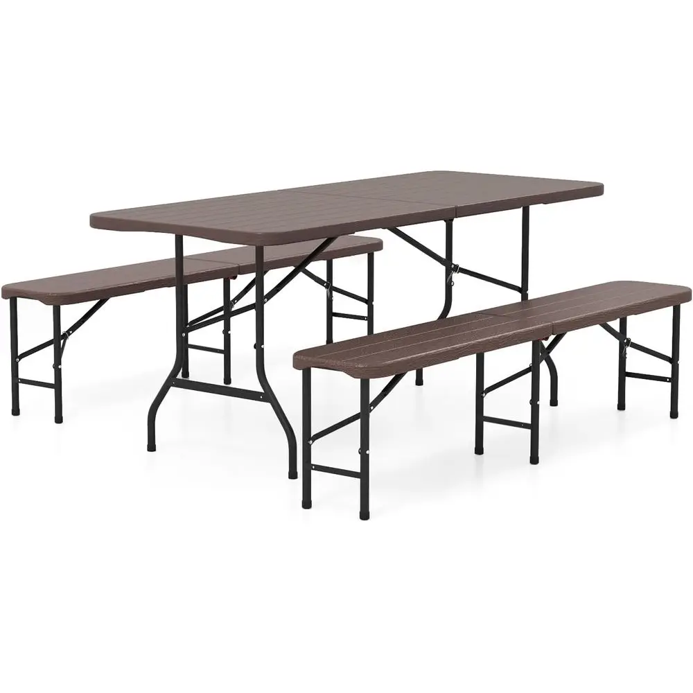 Набор для пикника из 3 предметов: прочный стол и скамейки из HDPE, устойчивая к погодным условиям уличная мебель для патио, кемпинга и использования в помещении
Набор для пикника из 3 предметов: прочный стол и скамейки из HDPE, устойчивая к погодным условиям уличная мебель для патио, кемпинга и использования в помещении