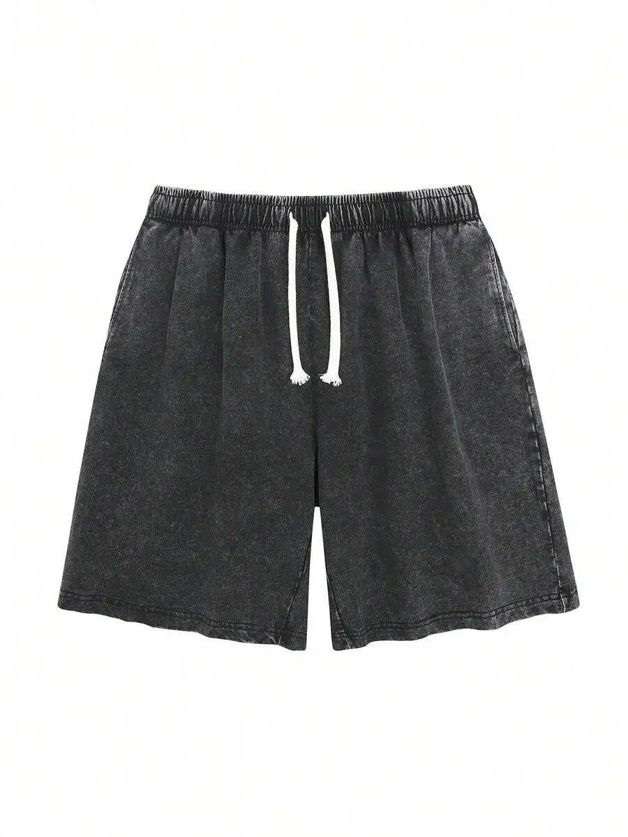 Washed Cotton Shorts With Elastic Waist And White Drawstrings Casual Edgy Design
Washed Cotton Shorts With Elastic Waist And White Drawstrings Casual Edgy Design