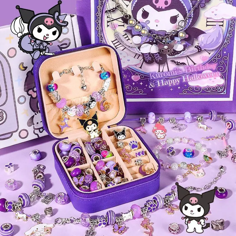 Детский Браслет Sanrio Kuromi из бисера ручной работы, материал «сделай сам», упаковочная коробка, набор самодельных бусин, игрушка, подарок для девочки, аниме аксессуары
Детский Браслет Sanrio Kuromi из бисера ручной работы, материал «сделай сам», упаковочная коробка, набор самодельных бусин, игрушка, подарок для девочки, аниме аксессуары