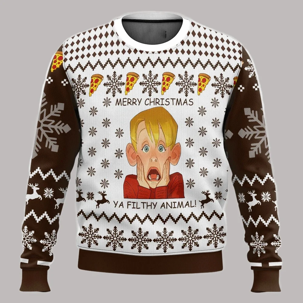 Осень и зима с Рождеством, Один дома, уродливый рождественский свитер с героями мультфильмов, аниме, женский и мужской пуловер, топы, толстовка с капюшоном
Осень и зима с Рождеством, Один дома, уродливый рождественский свитер с героями мультфильмов, аниме, женский и мужской пуловер, топы, толстовка с капюшоном