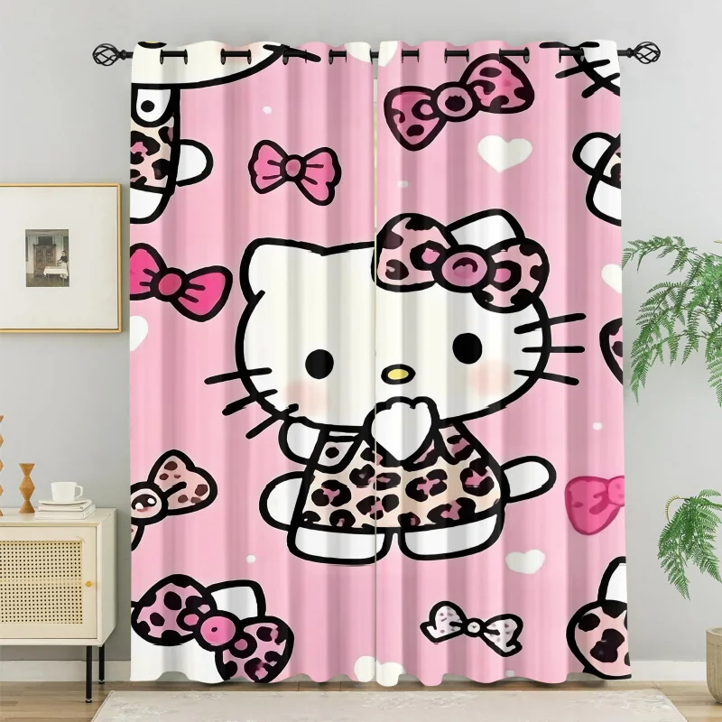 2Pcs Hello Kitty Pink Leopard Print Window Curtains Cute Cartoon Bow Heart Blackout Drapes for Kids Bedroom
2Pcs Hello Kitty Pink Leopard Print Window Curtains Cute Cartoon Bow Heart Blackout Drapes for Kids Bedroom