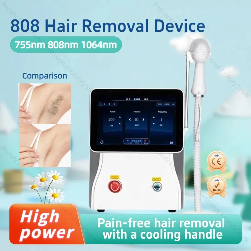 808 Diode Laser Hair Removal Device 4000W Professional Laser Hair Removal 3 Wavelengths 755nm 808nm 1064nm Painless Hair Removal 
808 Diode Laser Hair Removal Device 4000W Professional Laser Hair Removal 3 Wavelengths 755nm 808nm 1064nm Painless Hair Removal