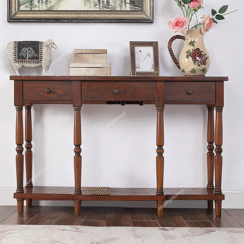 American living room aisle table storage cabinet solid wood porch cabinet European porch table shelf
American living room aisle table storage cabinet solid wood porch cabinet European porch table shelf