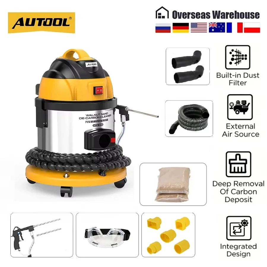 AUTOOL HTS558 Car Engine Carbon Deposition Cleaner Automotive Walnut Blaster De-Carbon Machine Intake Valve Cleaner 220V /110V
AUTOOL HTS558 Car Engine Carbon Deposition Cleaner Automotive Walnut Blaster De-Carbon Machine Intake Valve Cleaner 220V /110V