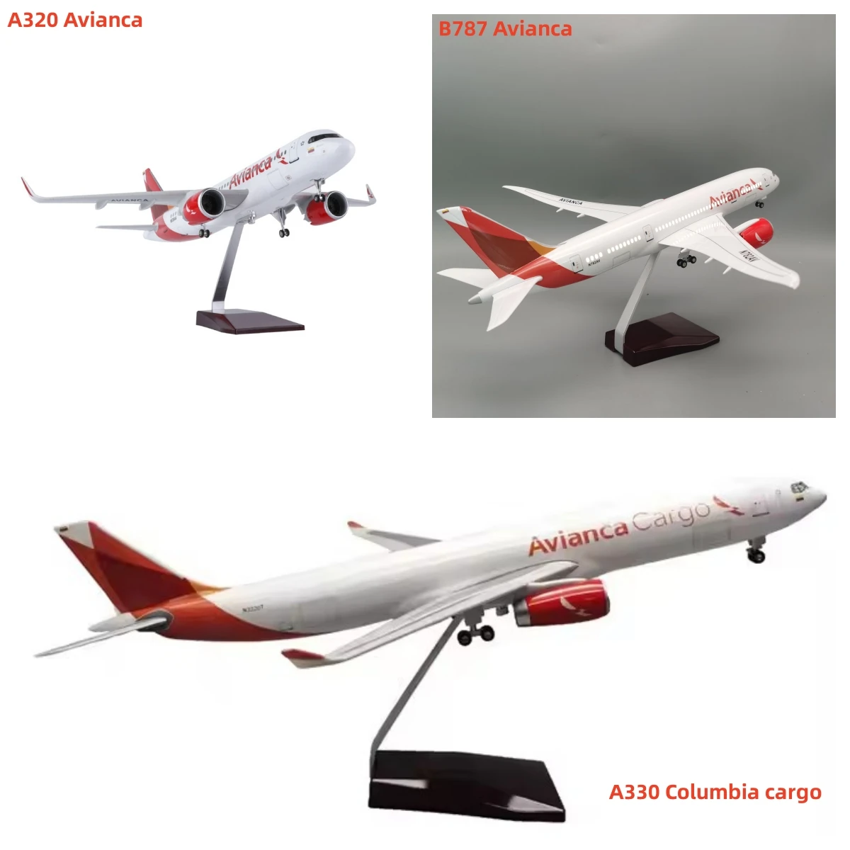 47CM Scale A330/A320/B787 Model Colombian Airline With Base Landing Gears Aircraft Resin Plane Model For Collection Toy
47CM Scale A330/A320/B787 Model Colombian Airline With Base Landing Gears Aircraft Resin Plane Model For Collection Toy