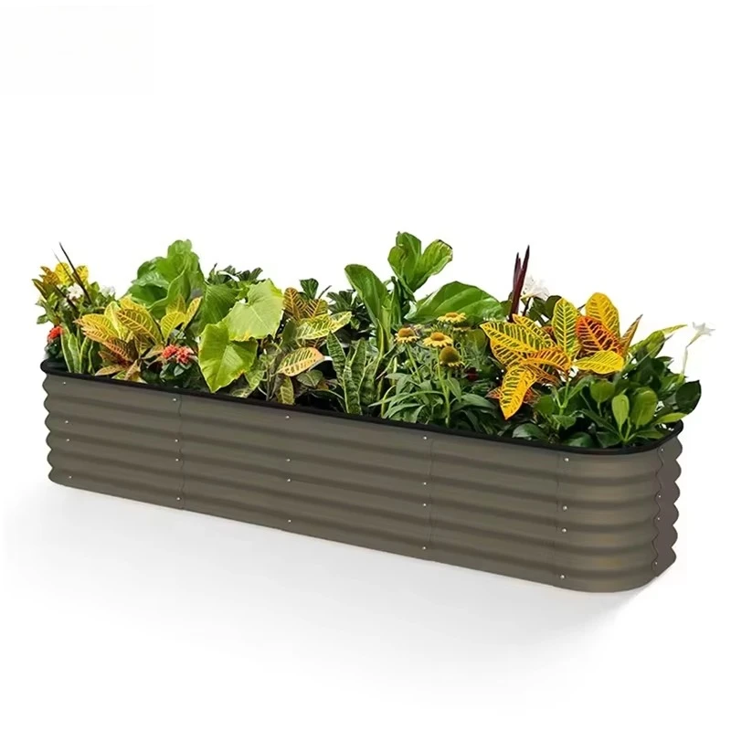 Galvanized steel powder coated eco-friendly large floor-to-ceiling garden pot box kit, elevated garden bed for pot planting
Galvanized steel powder coated eco-friendly large floor-to-ceiling garden pot box kit, elevated garden bed for pot planting