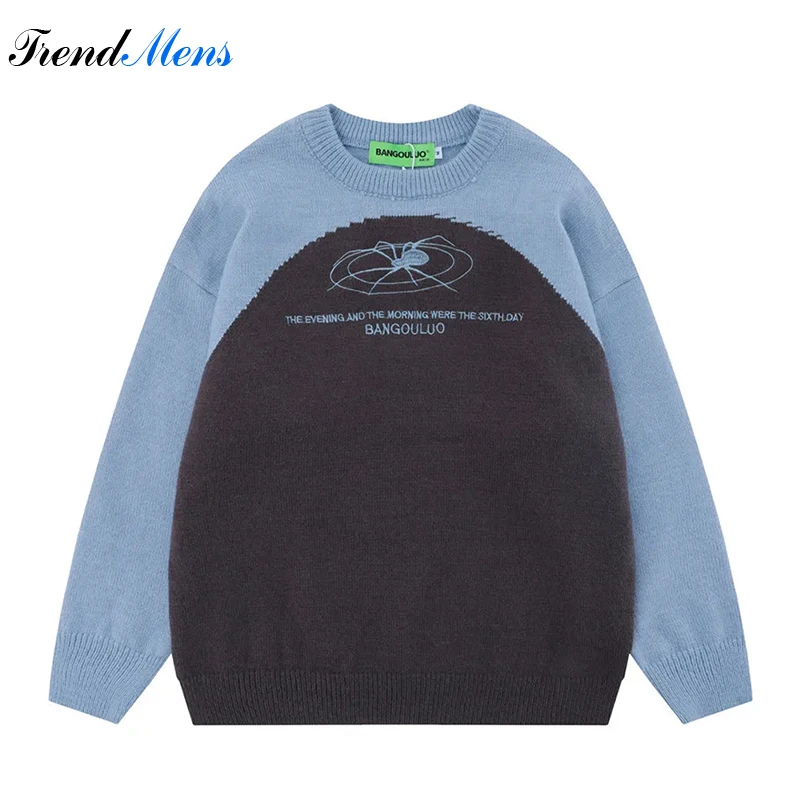 Contrast Color Patchwork Sweater Men's Spider Embroidery Hip-hop Trend High Street Knit Casual Loose Comfortable Couple Pullover
Contrast Color Patchwork Sweater Men's Spider Embroidery Hip-hop Trend High Street Knit Casual Loose Comfortable Couple Pullover