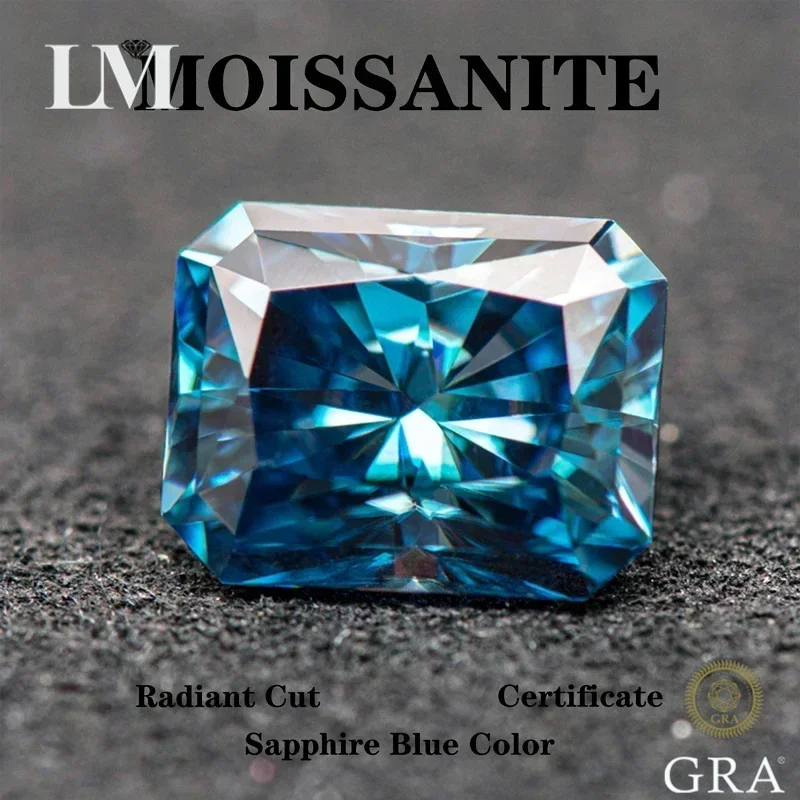 Moissanite Stone Radiant Cut Sapphire Blue Color Charms for Jewelry Making DIY Ring Necklace Earrings Main Materials Certificate
Moissanite Stone Radiant Cut Sapphire Blue Color Charms for Jewelry Making DIY Ring Necklace Earrings Main Materials Certificate