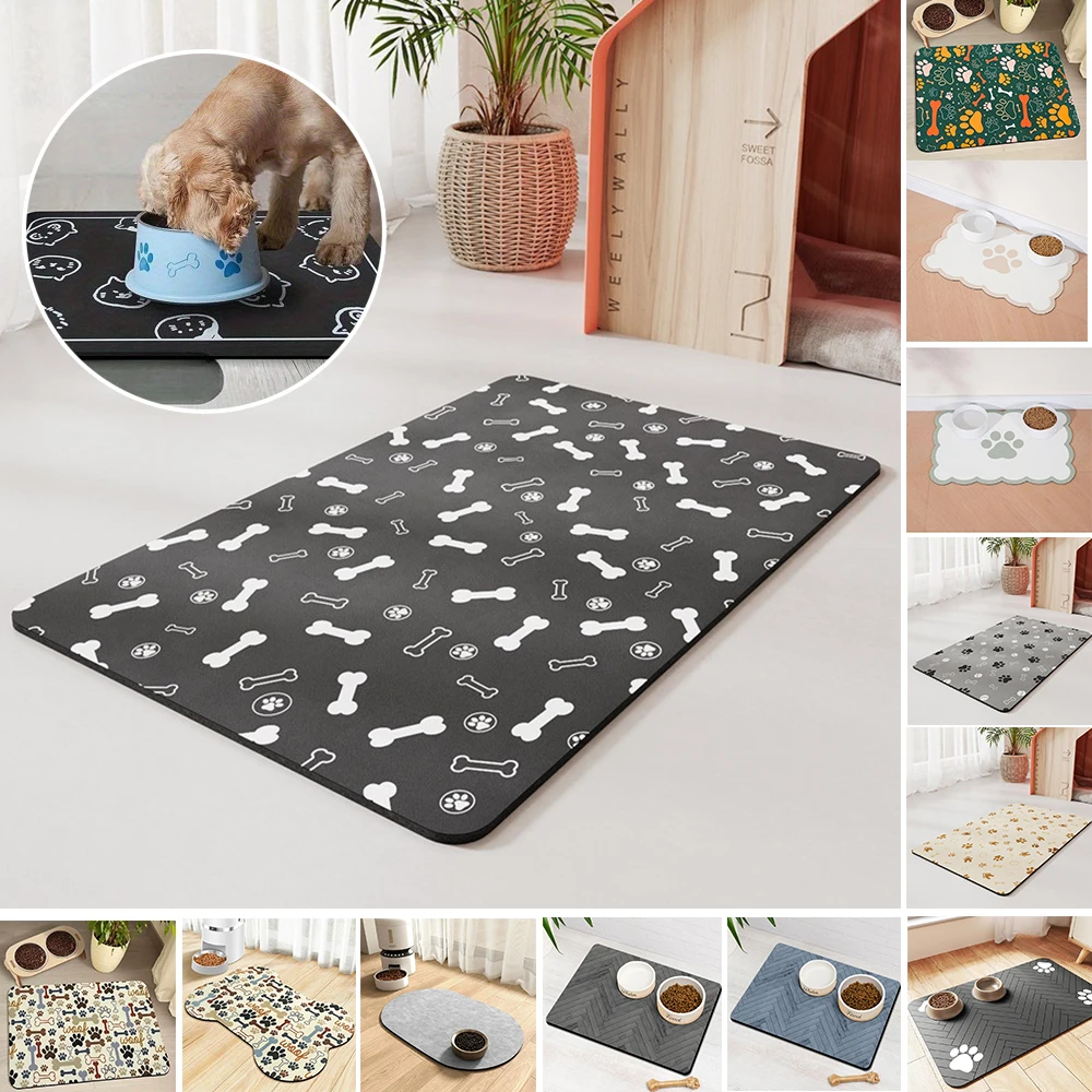 Puppy Placemat Dog Food Bowl Mat Quick-Dry Non-Slip Rubber Backing Diatom Mud Pet Bowl Pad Feeder Mats 강아지 여름매트 Зоотовари Коврик
Puppy Placemat Dog Food Bowl Mat Quick-Dry Non-Slip Rubber Backing Diatom Mud Pet Bowl Pad Feeder Mats 강아지 여름매트 Зоотовари Коврик