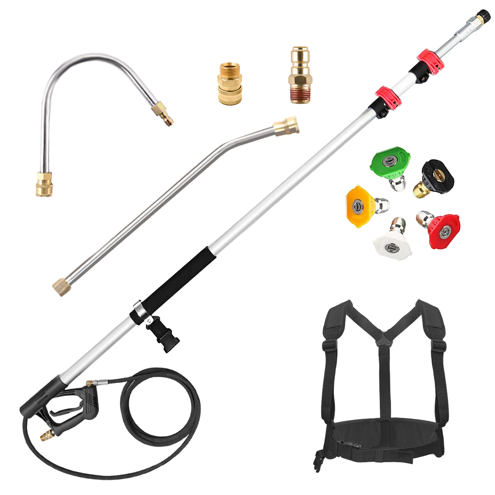 AMZ Hot Deals Aluminum Water Telescopic Washer With Adjustable Length 7 Ft To 20 Ft Pressure Washer Car Spray Gun
AMZ Hot Deals Aluminum Water Telescopic Washer With Adjustable Length 7 Ft To 20 Ft Pressure Washer Car Spray Gun