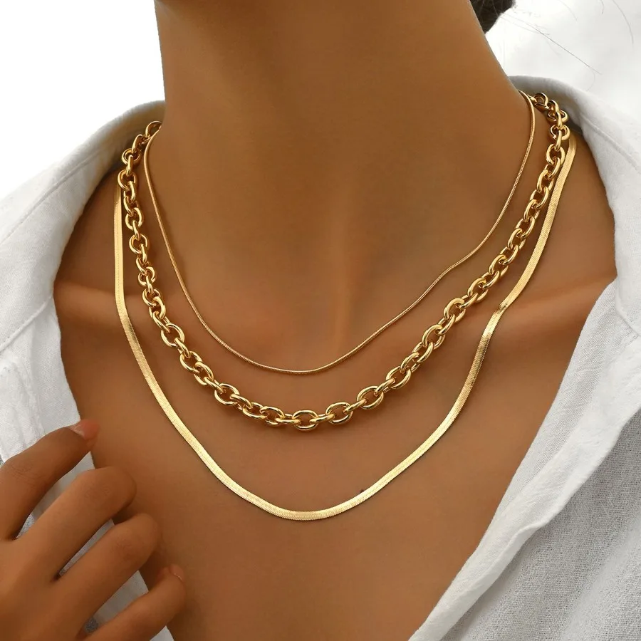 Lxalry GoldTone MultiLayer Chain Necklace For Women Electroplated Designer Jewelry Gift Handmade Durable Layered Necklace for E
Lxalry GoldTone MultiLayer Chain Necklace For Women Electroplated Designer Jewelry Gift Handmade Durable Layered Necklace for E