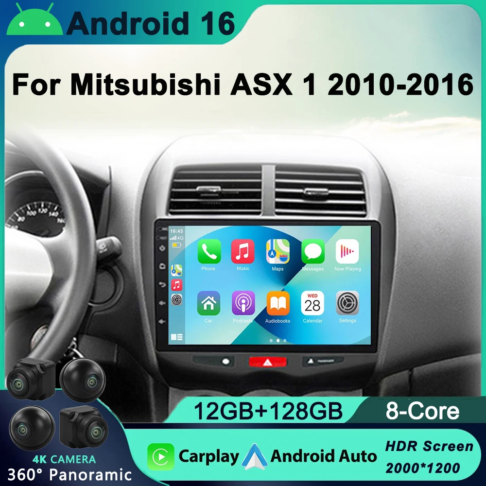 For Mitsubishi ASX 1 2010 2011 - 2016 C4 Peugeot 4008 Car Radio Multimedia Video Player Navigation GPS Android 16 2din 2 din 
For Mitsubishi ASX 1 2010 2011 - 2016 C4 Peugeot 4008 Car Radio Multimedia Video Player Navigation GPS Android 16 2din 2 din