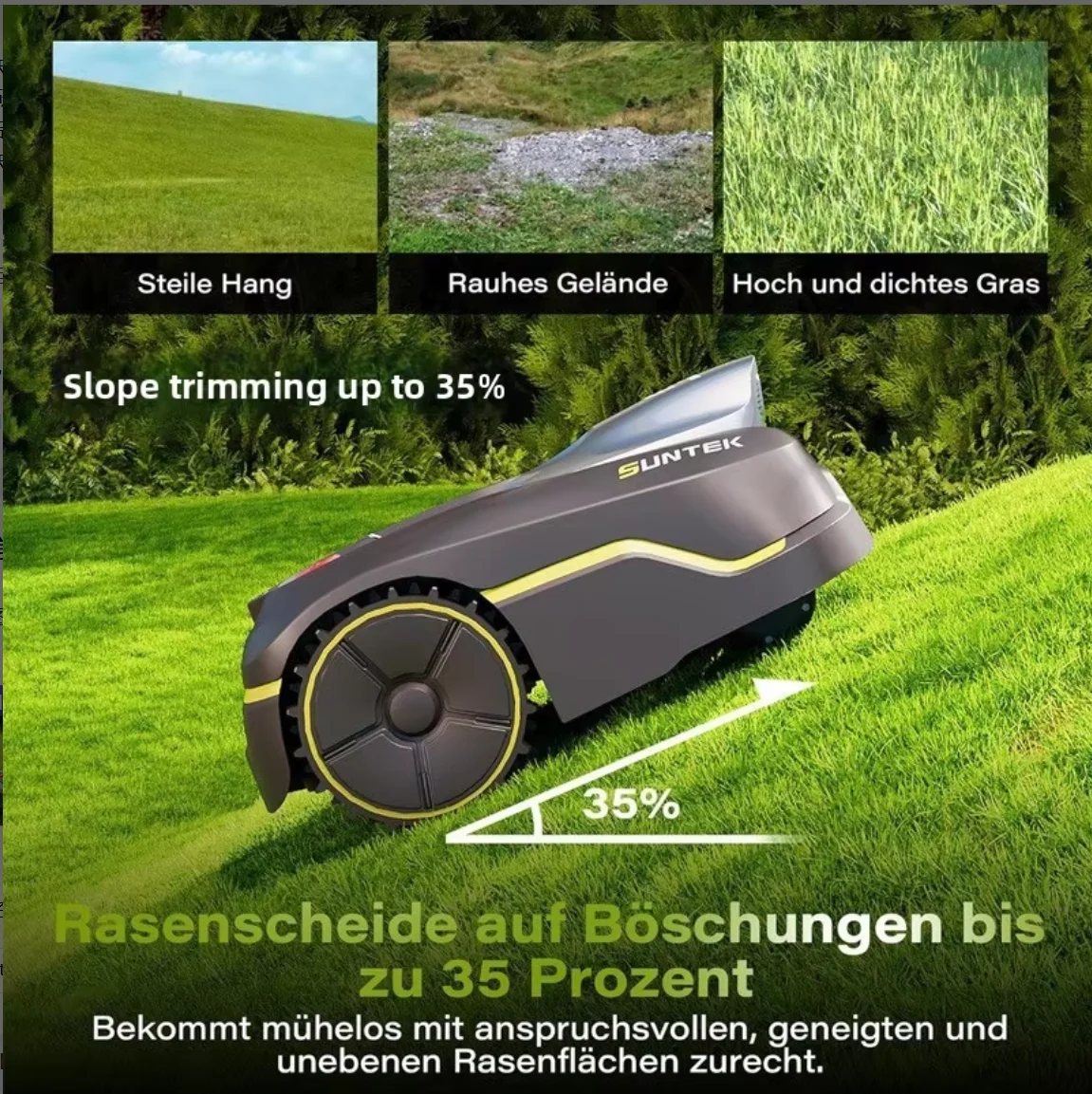20V Lithium-Ion Smart Lawn Mower R1000 Visual Navigation No Boundary Line Yard Automatic Mowing 120-150 Minutes Run Time
20V Lithium-Ion Smart Lawn Mower R1000 Visual Navigation No Boundary Line Yard Automatic Mowing 120-150 Minutes Run Time