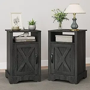 Set o 1 armhouse Nightstand, Grey End Table with Charging Station, Tall Bede Table with Large Storage Room and Shel, Wooden Rust
Set o 1 armhouse Nightstand, Grey End Table with Charging Station, Tall Bede Table with Large Storage Room and Shel, Wooden Rust