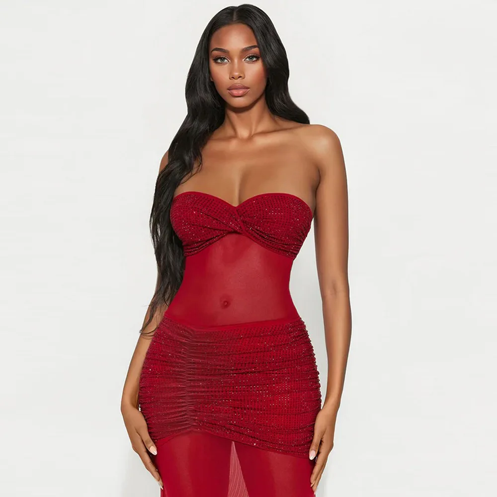Sleeveless Backless Bodycon Ruched Sheer Mesh Tube Maxi Dress Solid Sexy Elegant Long Dress Party Clubwear Summer Outfit
Sleeveless Backless Bodycon Ruched Sheer Mesh Tube Maxi Dress Solid Sexy Elegant Long Dress Party Clubwear Summer Outfit