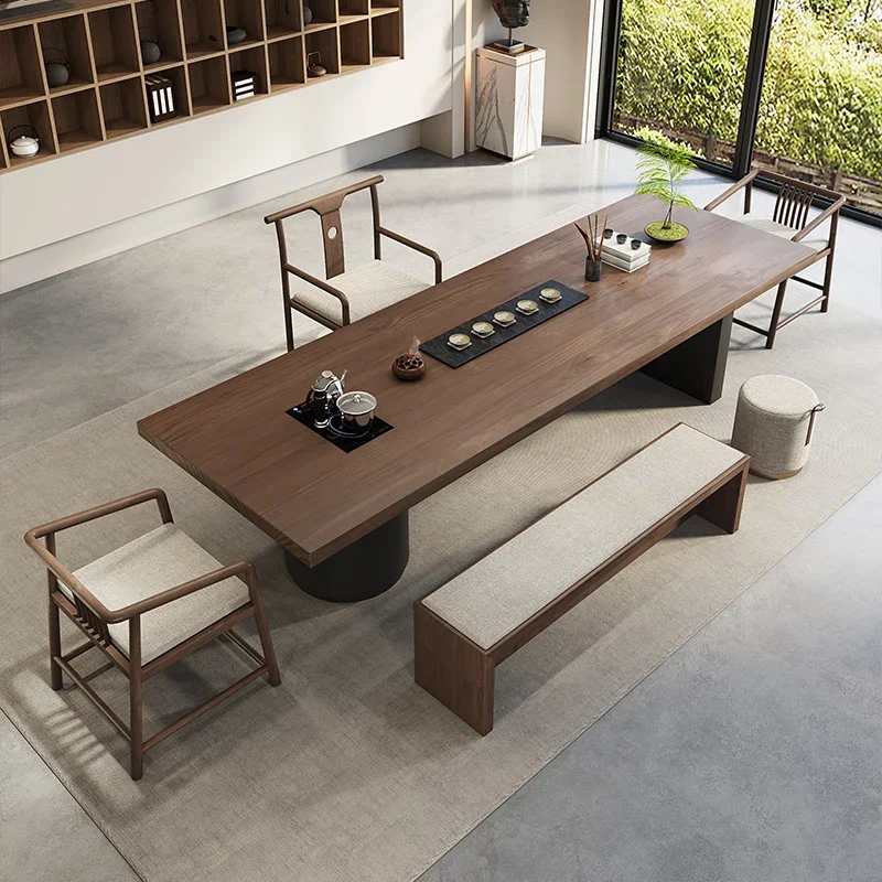 Wabi Sandy Wind Solid Wood Tea Table and Chair Combination Office Meeting Guests Large Board Tea Table Household Homestay Zen Ku
Wabi Sandy Wind Solid Wood Tea Table and Chair Combination Office Meeting Guests Large Board Tea Table Household Homestay Zen Ku