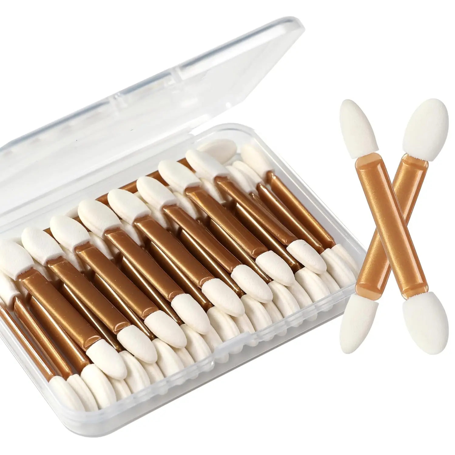 Eyeshadow Applicators 50pcs Double Sided Disposable Makeup Sponge Brush for Travel
Eyeshadow Applicators 50pcs Double Sided Disposable Makeup Sponge Brush for Travel