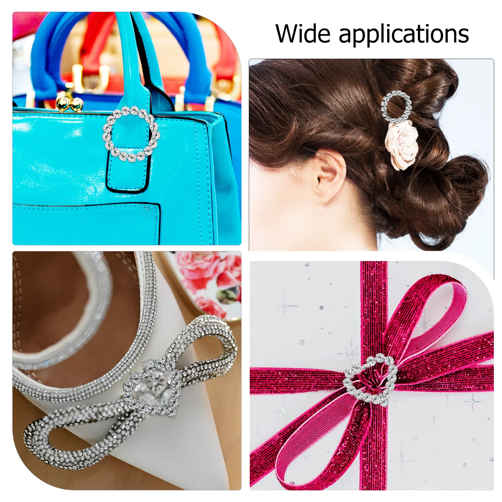 10Pcs Rhinestone Buckles Slider Round Heart Shapes Vertical Bar Decorative Buckles for Ribbons Shoes Clothes Bags DIY
10Pcs Rhinestone Buckles Slider Round Heart Shapes Vertical Bar Decorative Buckles for Ribbons Shoes Clothes Bags DIY