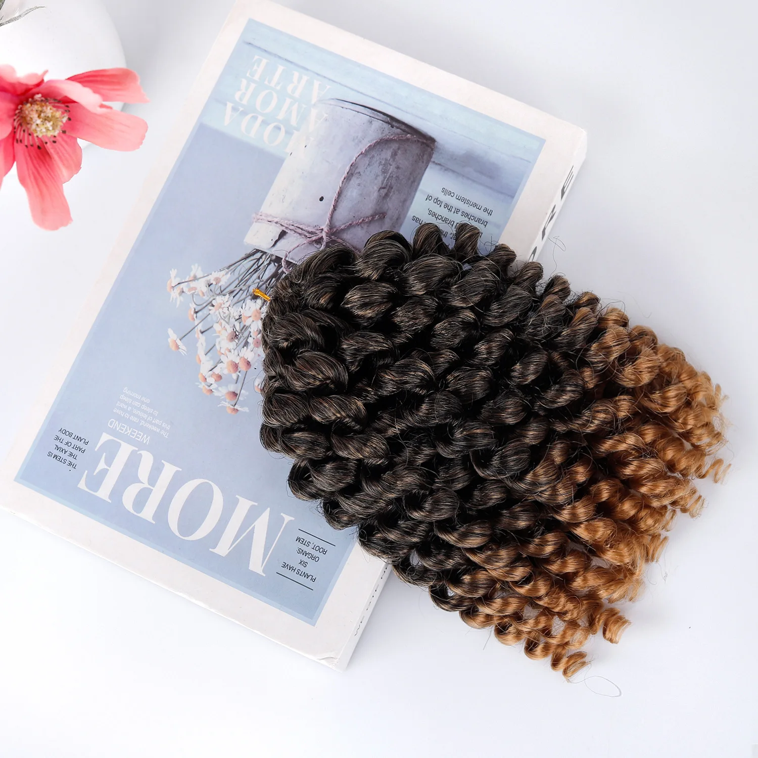8 Inch Wand Curl Peanut Buckle Crochet Hair 20 Strands Hand Hook Synthetic Hair Extensions for Black Women
8 Inch Wand Curl Peanut Buckle Crochet Hair 20 Strands Hand Hook Synthetic Hair Extensions for Black Women