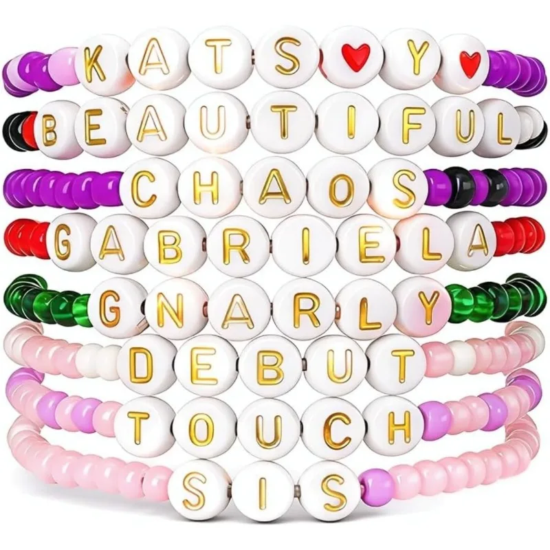 6/8PCS Hot Kpop Idol KATSEYE Series Beading Wristband Set Cartoon Exquisite Personality and Fashion Wristband Fans Concert Gift
6/8PCS Hot Kpop Idol KATSEYE Series Beading Wristband Set Cartoon Exquisite Personality and Fashion Wristband Fans Concert Gift