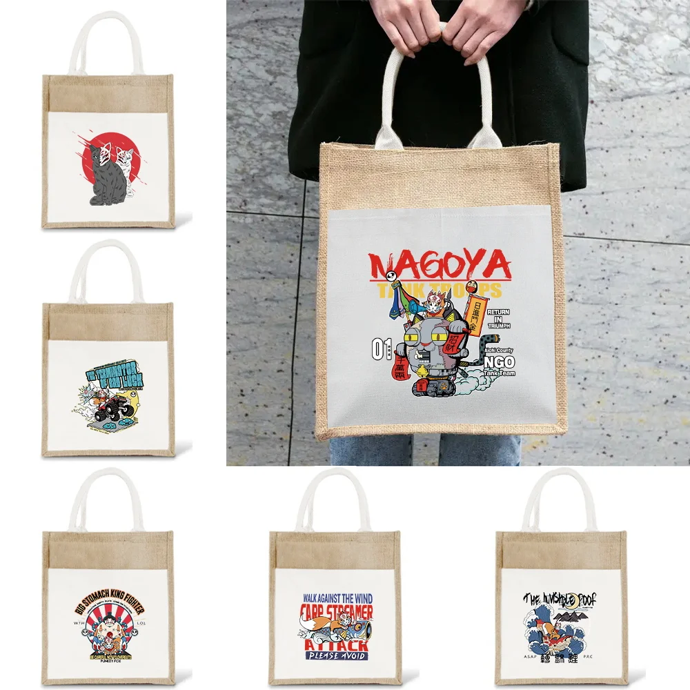 Shopper Bag Vintage Tote Bags Portable Large Capacity Commuting Shoulder Bag Linen Handbag Mask Printing
Shopper Bag Vintage Tote Bags Portable Large Capacity Commuting Shoulder Bag Linen Handbag Mask Printing