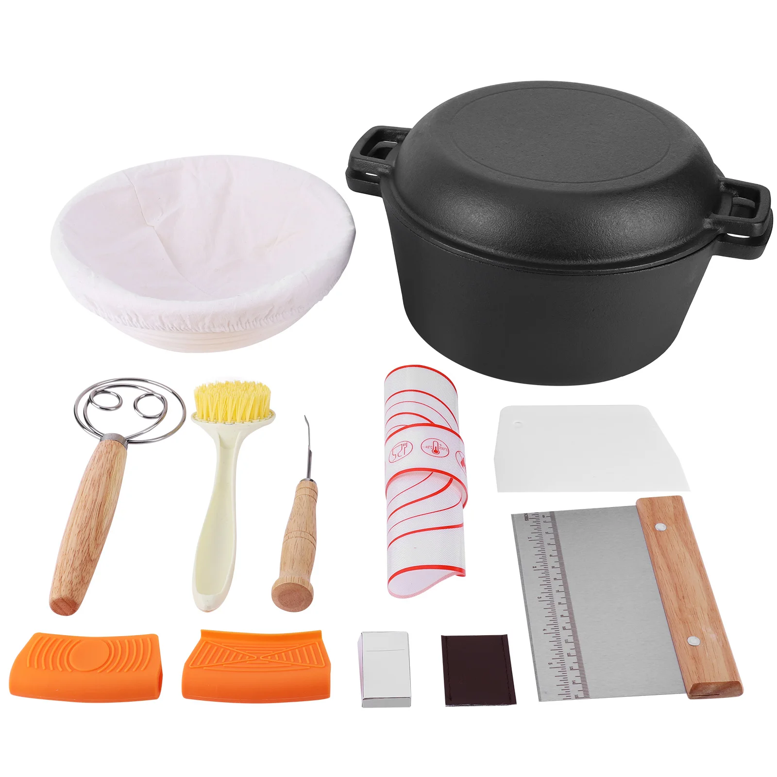 Bread Dutch Oven Pot with Skillet Lid Frying Cooking Pot Dual-Purpose Sourdough Starter Oven Pot Kit for Oven Stovetop BBQ Grill
Bread Dutch Oven Pot with Skillet Lid Frying Cooking Pot Dual-Purpose Sourdough Starter Oven Pot Kit for Oven Stovetop BBQ Grill