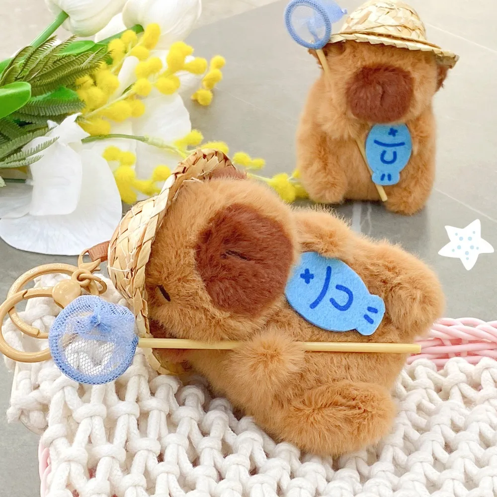 Catch Fish Plush Capybara Bag Pendant Stuffed Doll Fishing Net Plush Capybara Key Ring PP Cotton Funny Cartoon Animal Keychain
Catch Fish Plush Capybara Bag Pendant Stuffed Doll Fishing Net Plush Capybara Key Ring PP Cotton Funny Cartoon Animal Keychain