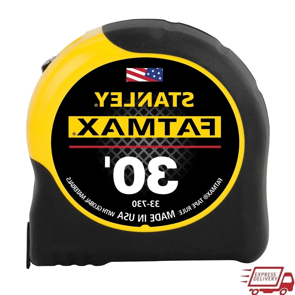 30ft Tape Measure Heavy Duty BladeArmor Coating Mylar Polyester Cushioned Grip Automatic Lock Durable Stud Center Markings
30ft Tape Measure Heavy Duty BladeArmor Coating Mylar Polyester Cushioned Grip Automatic Lock Durable Stud Center Markings
