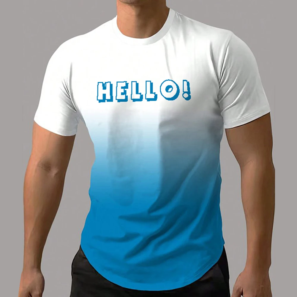 Funny 3D Letter Pattern T Shirt For Men Fashion Gradient Print Short Sleeve Tops Casual O-neck Oversized T-shirt Summer Clothes
Funny 3D Letter Pattern T Shirt For Men Fashion Gradient Print Short Sleeve Tops Casual O-neck Oversized T-shirt Summer Clothes