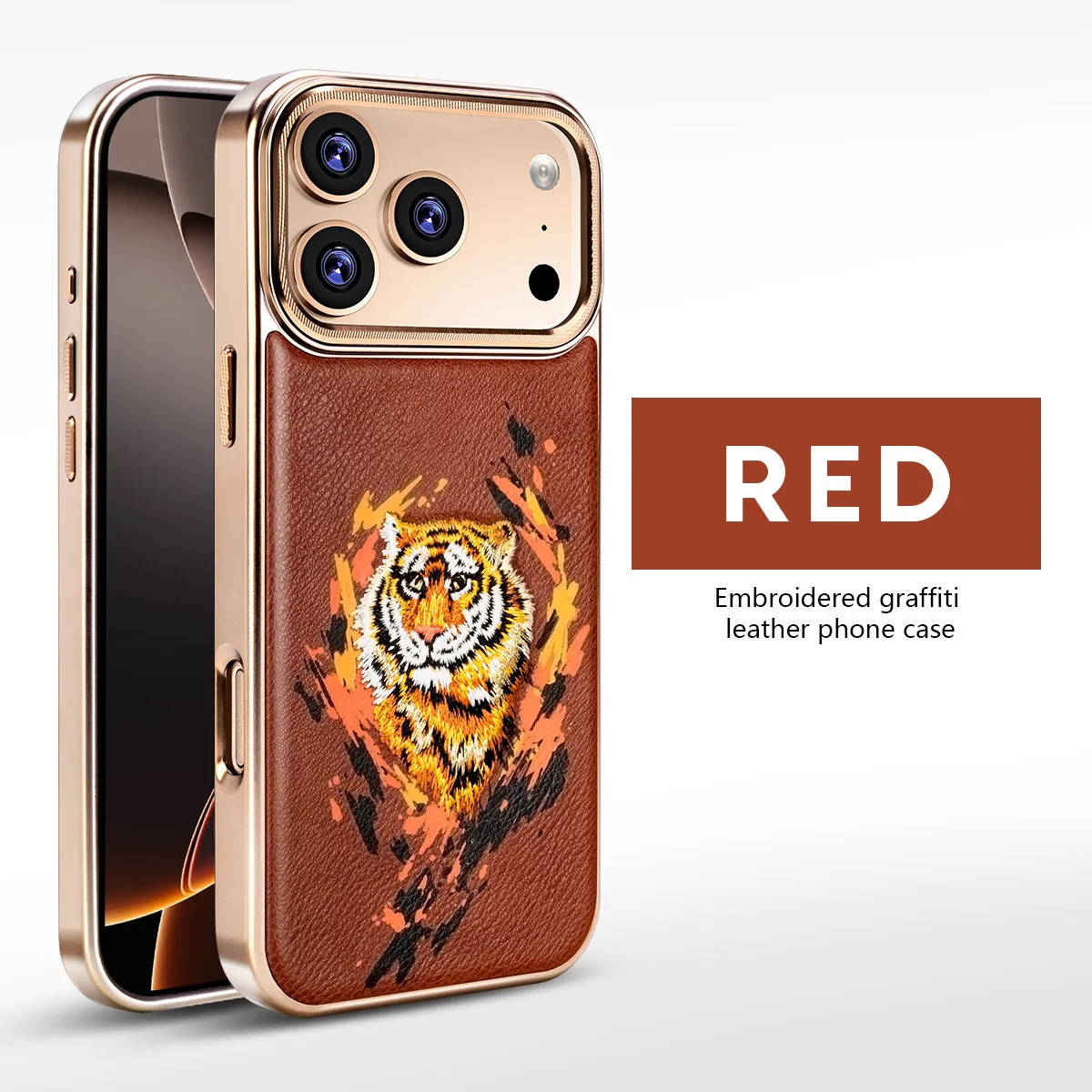 Animal Pattern Embroidery Leather Phone Case for iPhone 17 Pro Max Air 16 Plus 15 14 Magnetic Alloy Button Electroplated Shell
Animal Pattern Embroidery Leather Phone Case for iPhone 17 Pro Max Air 16 Plus 15 14 Magnetic Alloy Button Electroplated Shell
