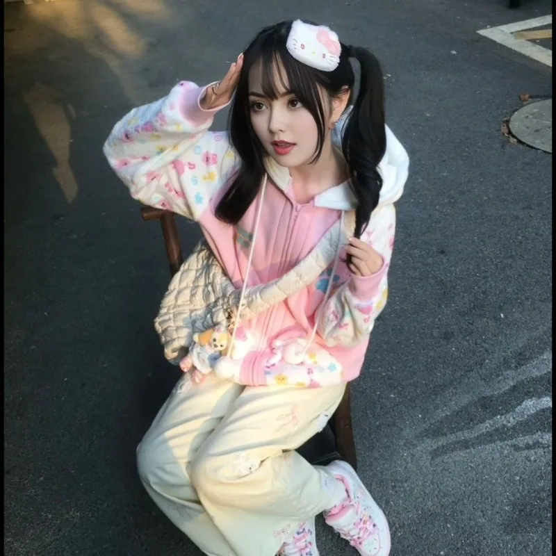 Kimotimo Japanese Cute Bear Printed Hoodie Women Autumn Winter Casual Thick Zipper Cardigan Coat Fashion Kawaii Loose Sweatshirt
Kimotimo Japanese Cute Bear Printed Hoodie Women Autumn Winter Casual Thick Zipper Cardigan Coat Fashion Kawaii Loose Sweatshirt