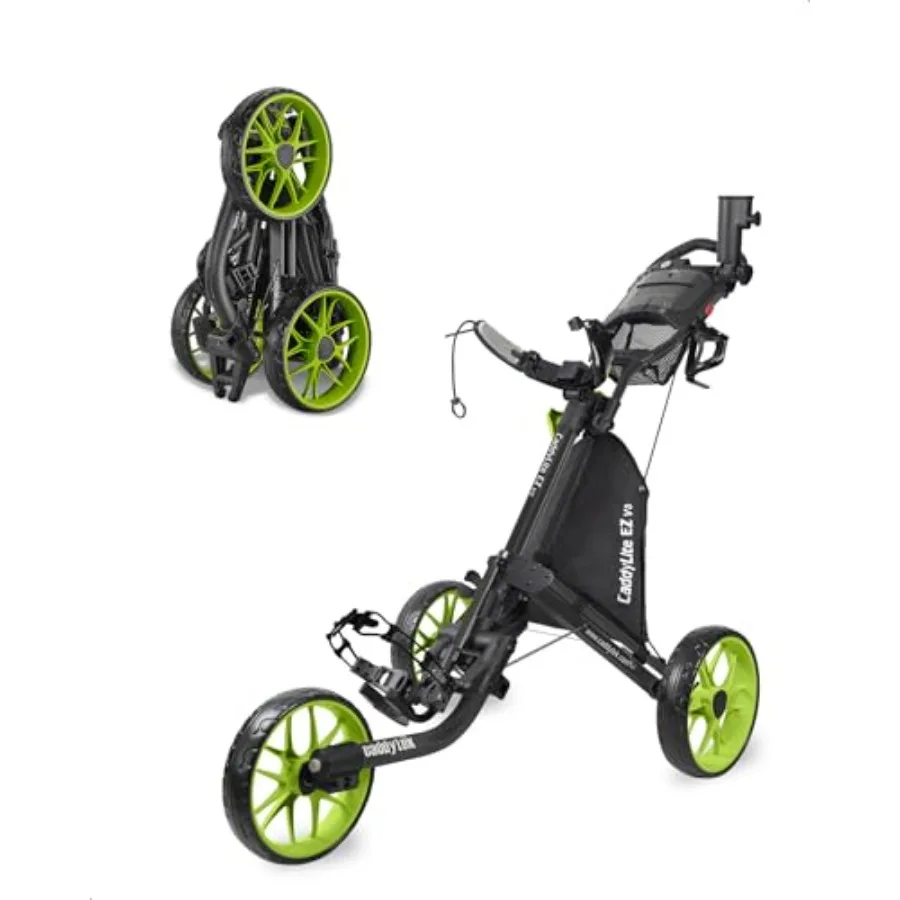 Golf push cart for outdoor use, lightweight aluminum frame, black color, one-click 2-step folding and compact design
Golf push cart for outdoor use, lightweight aluminum frame, black color, one-click 2-step folding and compact design