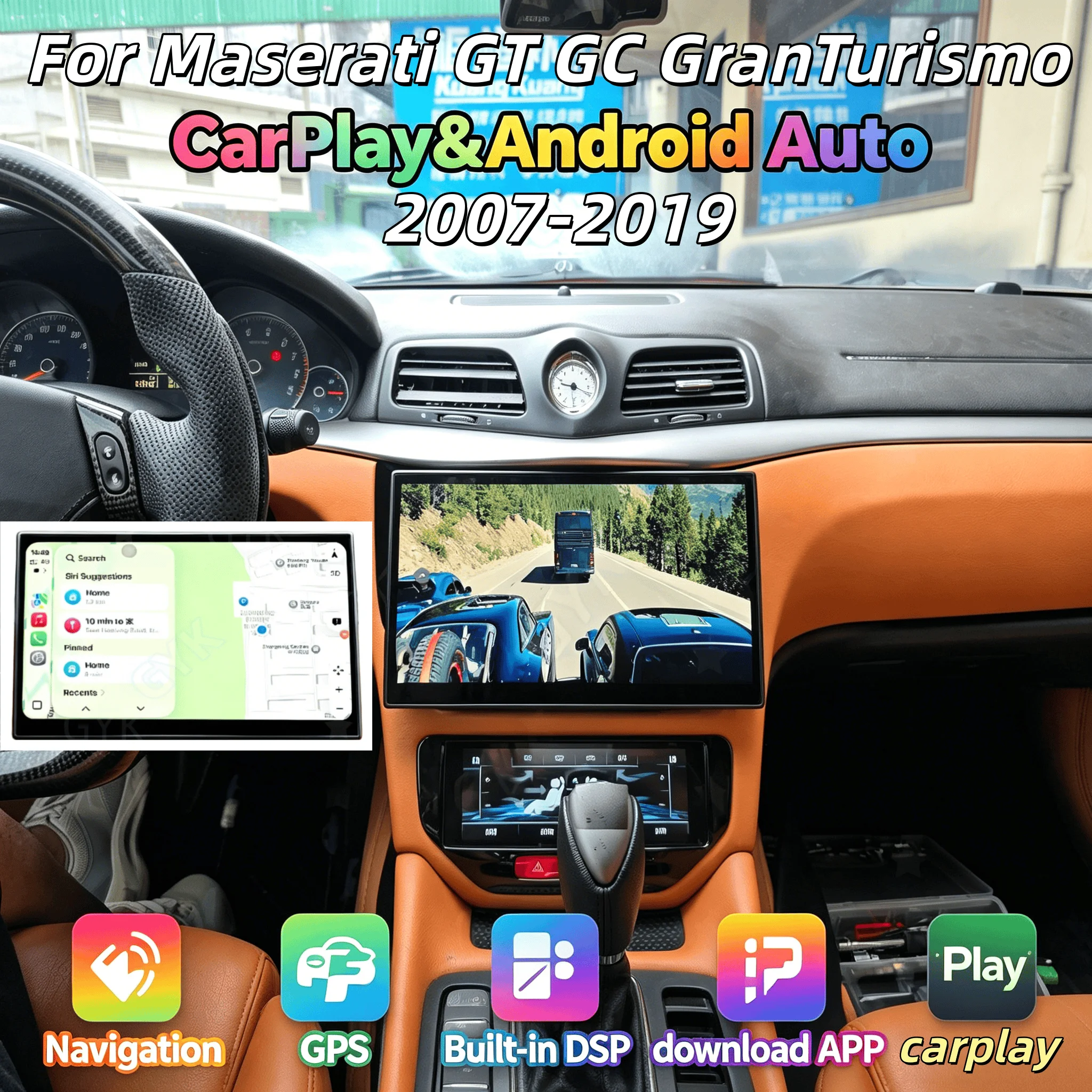 Android For Maserati GT GC GranTurismo 2007-2019 Wireless CarPlay Multimedia Display Head Unit GPS Touch Screen Head unit 4G
Android For Maserati GT GC GranTurismo 2007-2019 Wireless CarPlay Multimedia Display Head Unit GPS Touch Screen Head unit 4G