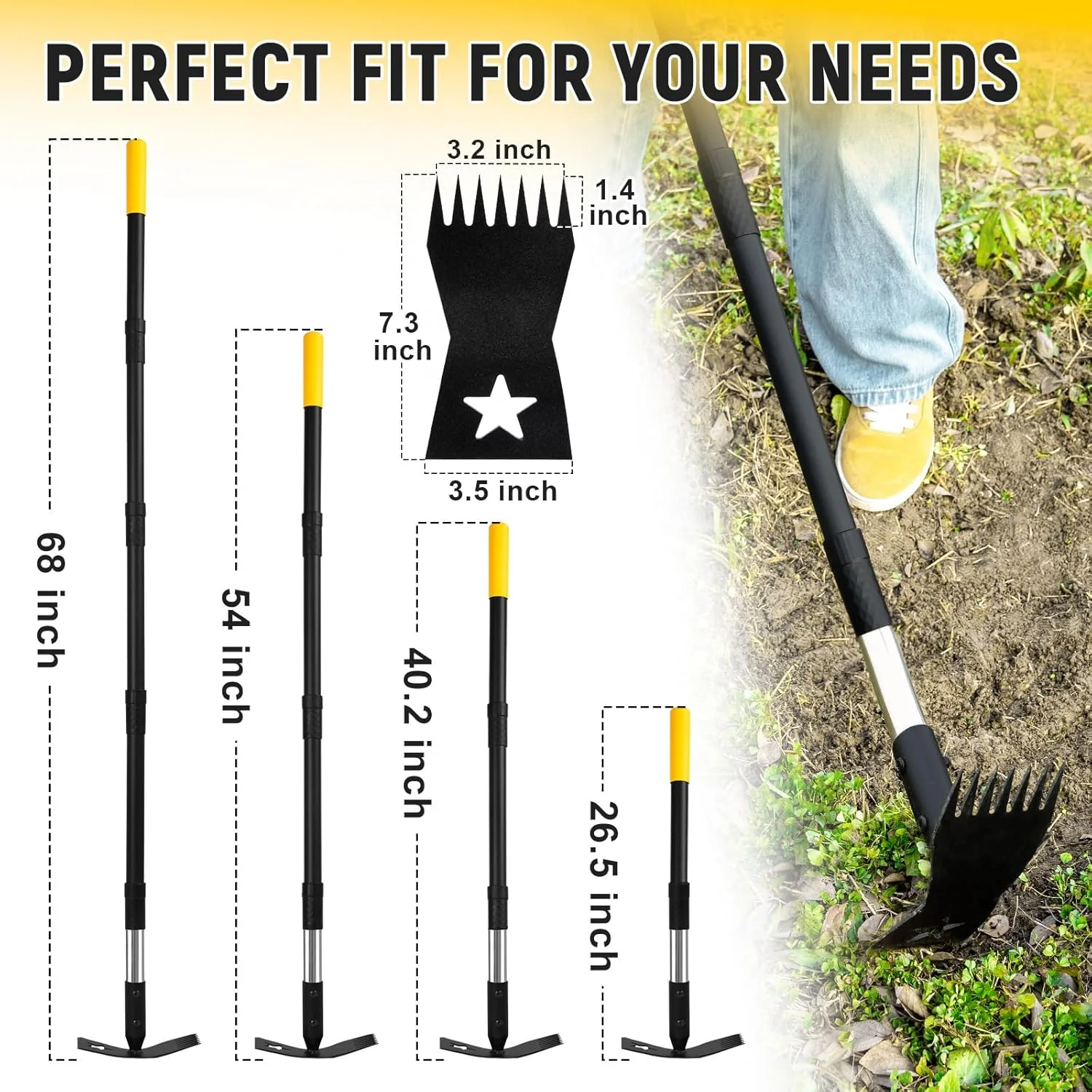All-steel Dual-purpose Hoe, Multifunctional Garden Hoe Weeding Shovel & Pointed Rake for Home Gardening
All-steel Dual-purpose Hoe, Multifunctional Garden Hoe Weeding Shovel & Pointed Rake for Home Gardening