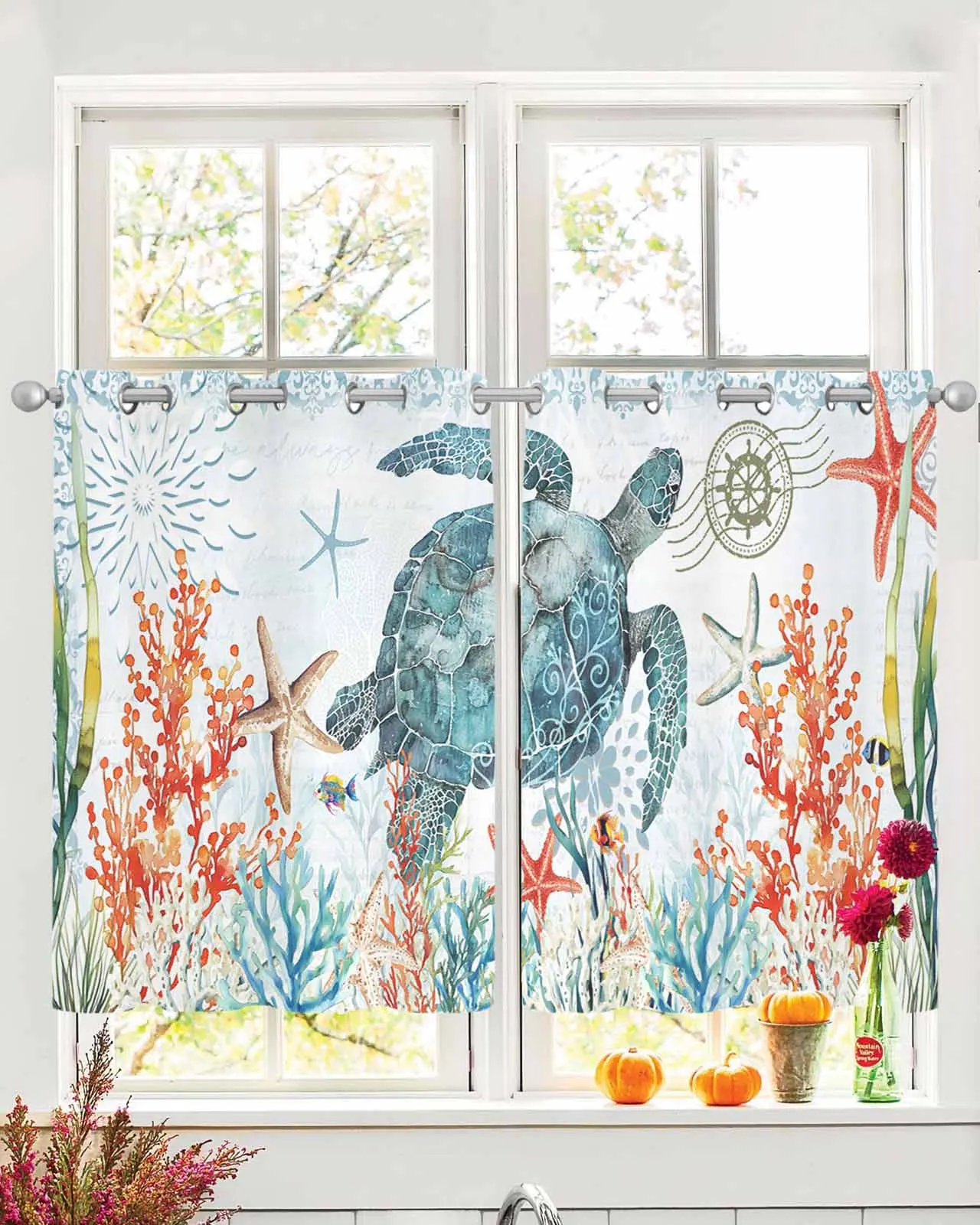 Blue Background Sea Turtle Sheer Curtains For Living Room Window Transparent Voile Tulle Curtain Cortinas Drapes Home Decor
Blue Background Sea Turtle Sheer Curtains For Living Room Window Transparent Voile Tulle Curtain Cortinas Drapes Home Decor