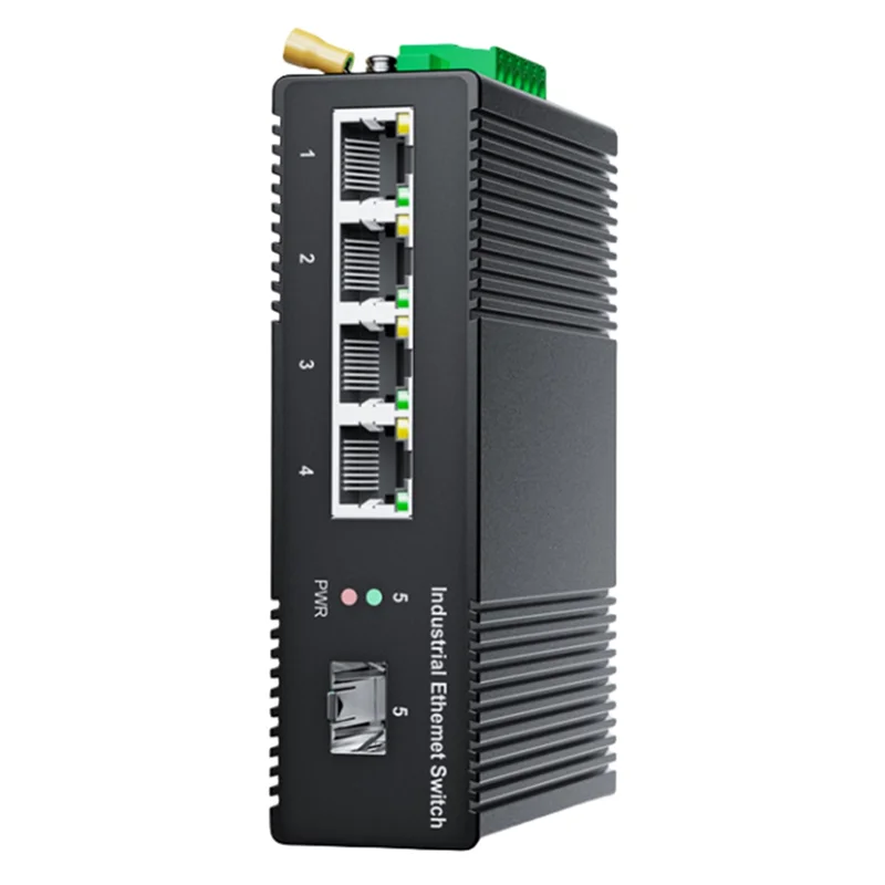ABBH-5 Port Industrial PoE Gigabit Din Rail Ethernet Switch, 4 Port Switch with SFP 10/100/1000Mbps IP40 Unmanaged 48V
ABBH-5 Port Industrial PoE Gigabit Din Rail Ethernet Switch, 4 Port Switch with SFP 10/100/1000Mbps IP40 Unmanaged 48V